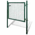 Green Galvanised Steel Mesh Garden Gate